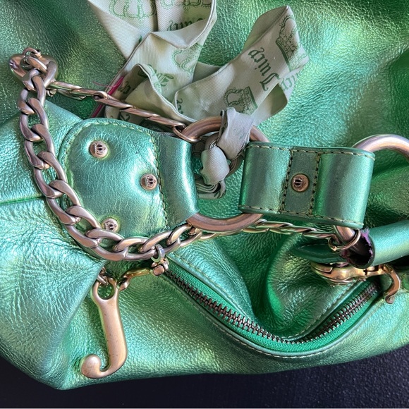 Juicy Couture Y2K 2000s Hobo Green Metallic Bag - Picture 5 of 16